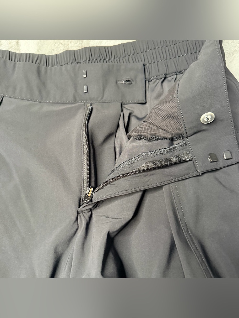 Athleta Pinnacle Cargo High Rise Trouser Black 8P Petite Extra Wide Leg 562507 - Picture 8 of 14
